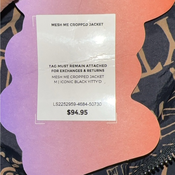 YITTY By Fabletics Cropped Windbreaker L with matching mesh biker short 1X - Picture 3 of 5